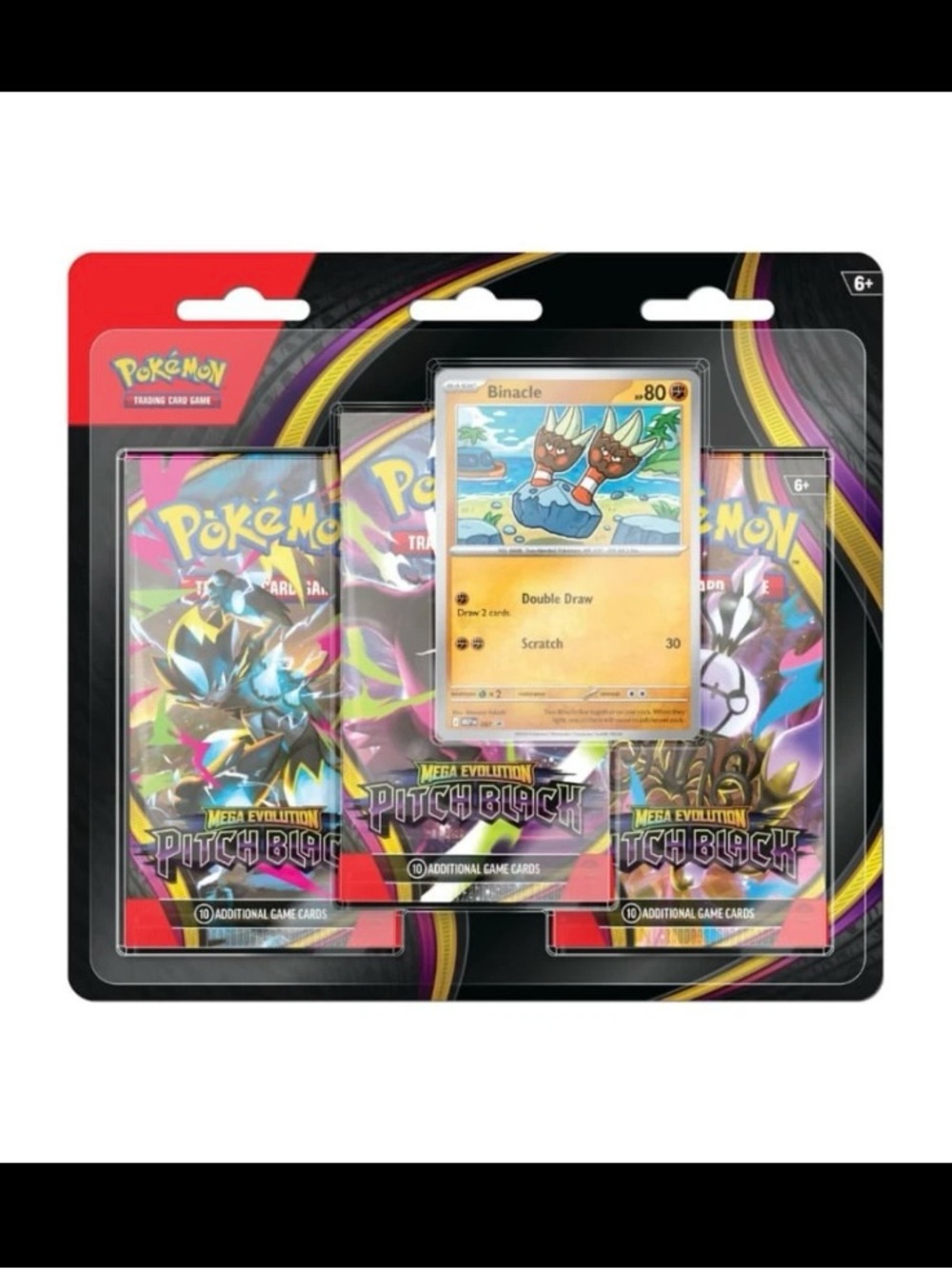 Pokemon TCG Mega Evolution Set 5 Pitch Black -3 Pack Blister
